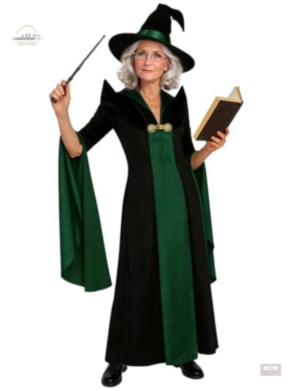 Adult Witch Costume 3PC Professor Cosplay Halloween